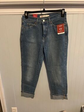 High-Rise Women's Blue Straight-Leg Jeans